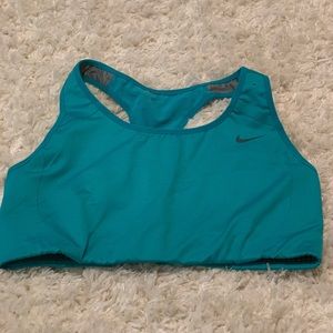 Nike High-Impact DriFit Sports Bra Teal Size M.